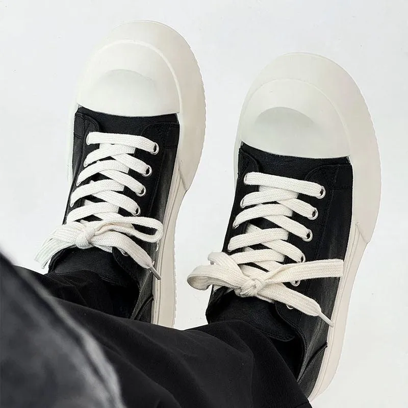 Breathable Thick-Soled Commuter Leather Shoes