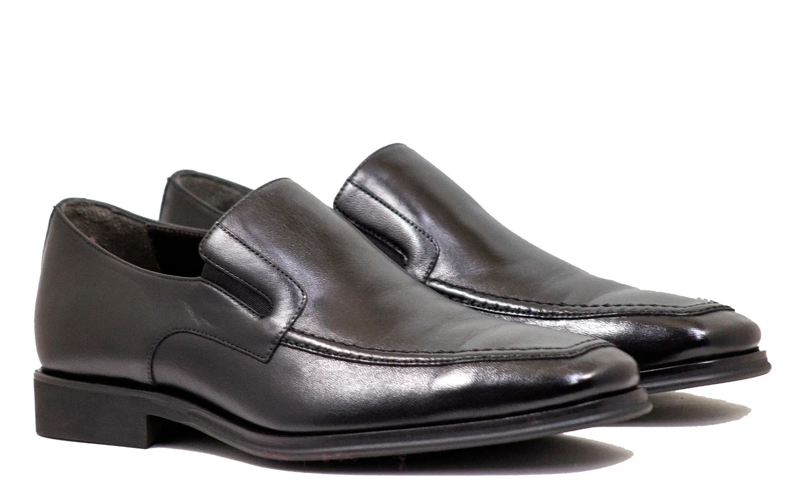 Bruno Magli Mens Black Dress Leather Slip-on Raging