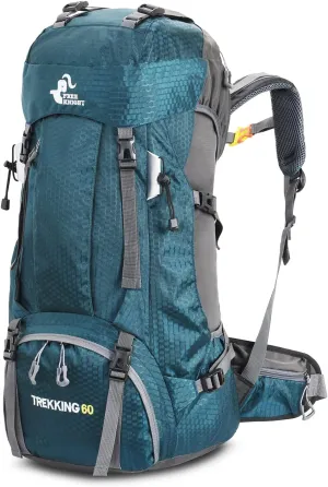 Bseash 60L Waterproof Hiking Camping Backpack with Rain Cover, Large Outdoor Sport Travel Daypack Rucksack for Climbing
