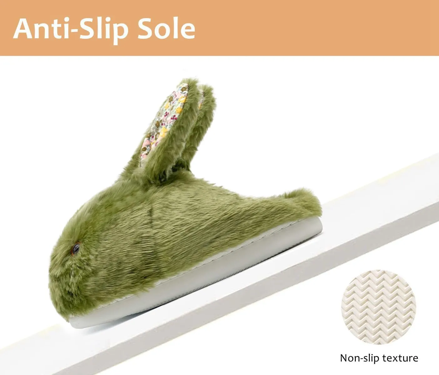 Bunny Slippers for Women Men Cute Plush Rabbit Fuzzy Slippers, Soft Fluffy Animal Winter Warm Indoor House Slippers Shoes