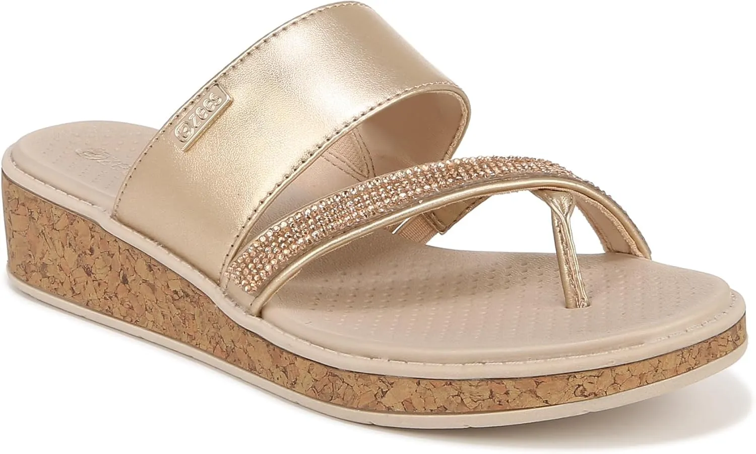 BZees Women's Bora Bright Wedge Sandal