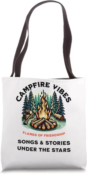 Camping Campfire Hiking Singer Caravan RV Trail Walking Tote Bag