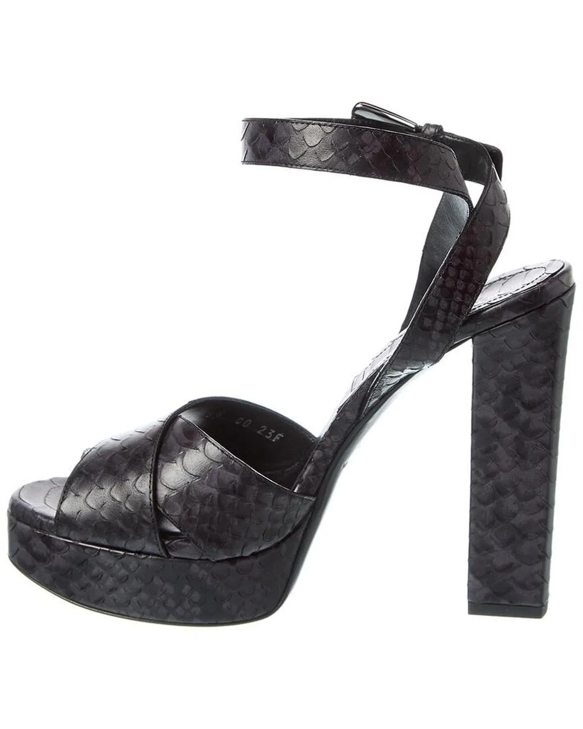 Cannon Runway Python-Embossed Leather Platform Sandal