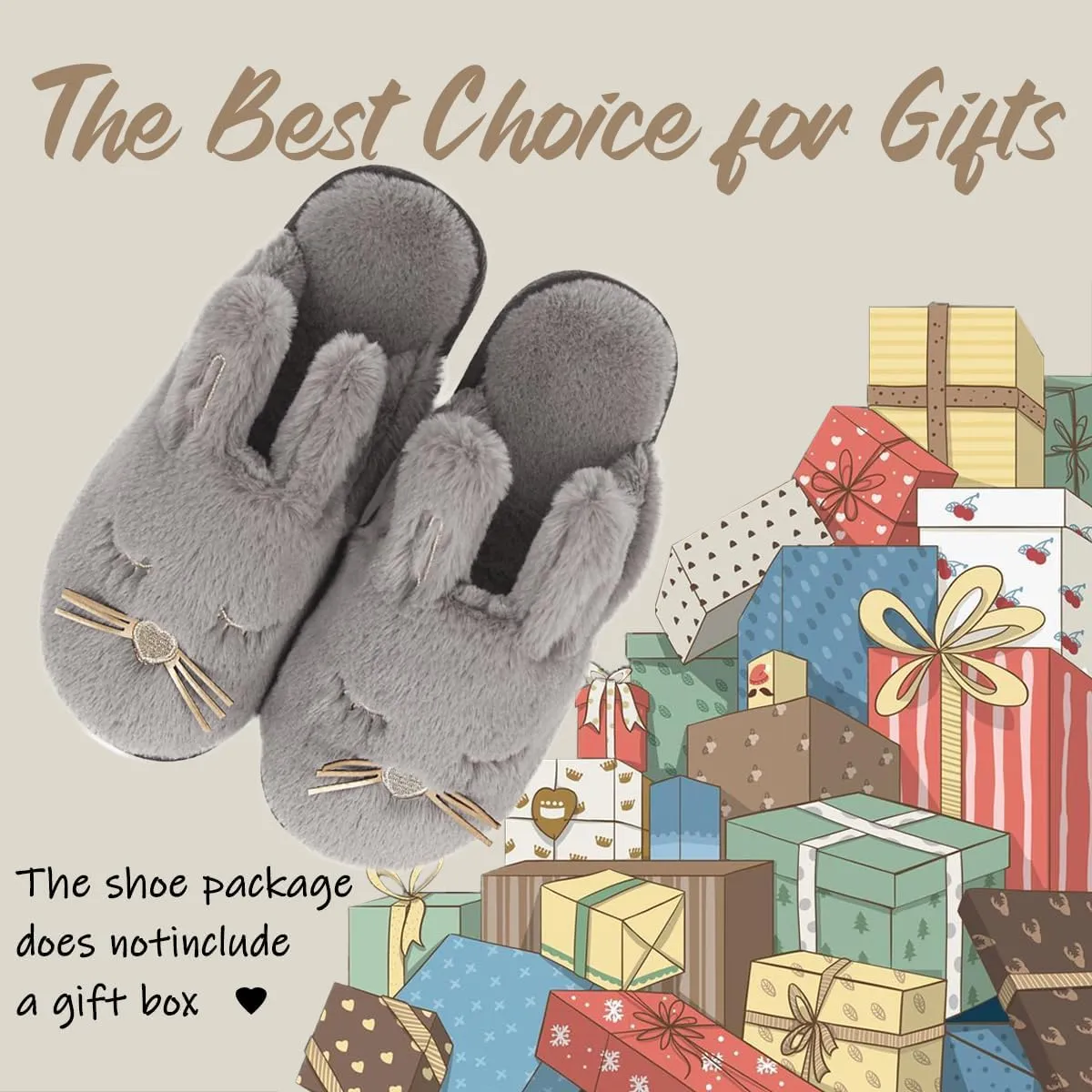 Caramella Bubble Bunny Slippers for Women Fuzzy Cute Animal Memory Foam House Rabbit Slippers Indoor Outdoor
