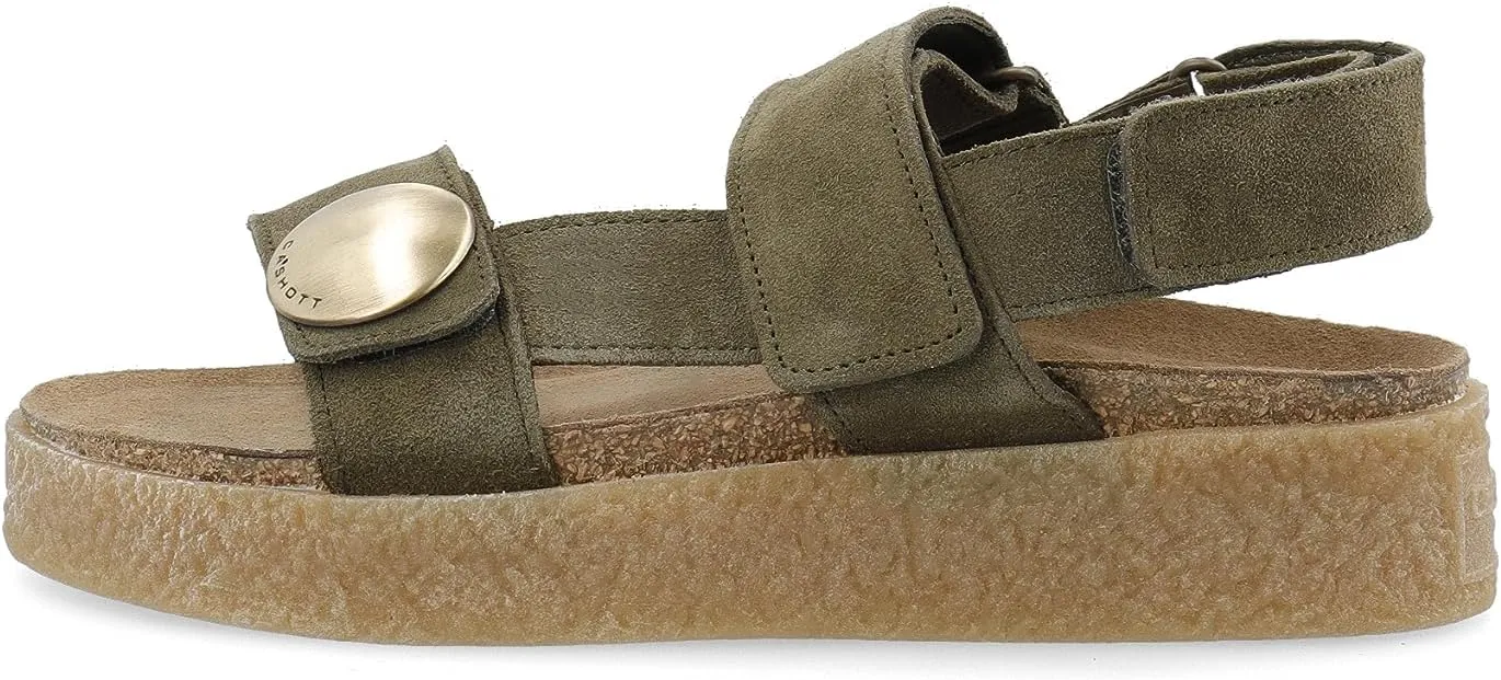CA'SHOTT A/S Women's Platform Sandal, Olive, 11