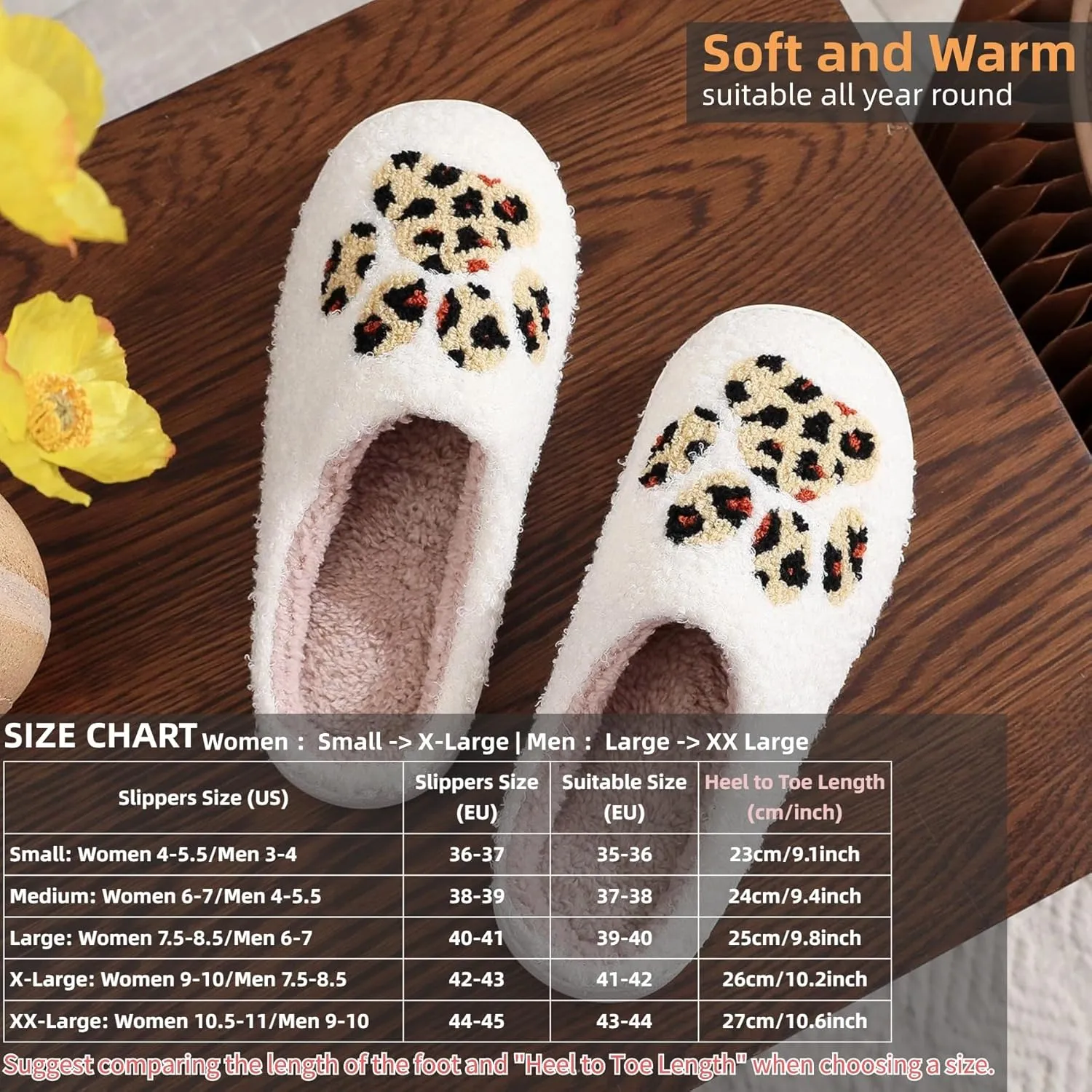 Cat Claw Slippers Cartoon Leopard Pattern Fuzzy Slippers for Womens Men Winter Warm House Couple Slippers Shoes Cozy Indoor Home Slippers Bedroom Fluffy Slippers