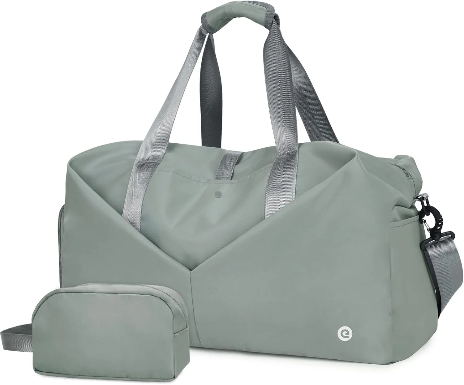 Ceneda 20" Gym Duffel Bag with Wet Pocket Shoes Compartment Portable Overnight Weekender Bag Travel bag Yoga Bag for Women (Celadon)