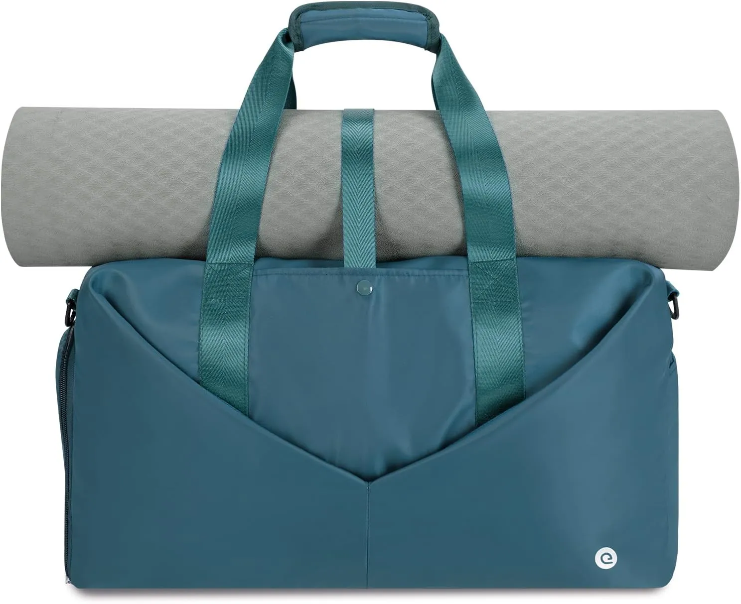 Ceneda 20" Gym Duffel Bag with Wet Pocket Shoes Compartment Portable Overnight Weekender Bag Travel bag Yoga Bag for Women (Teal)