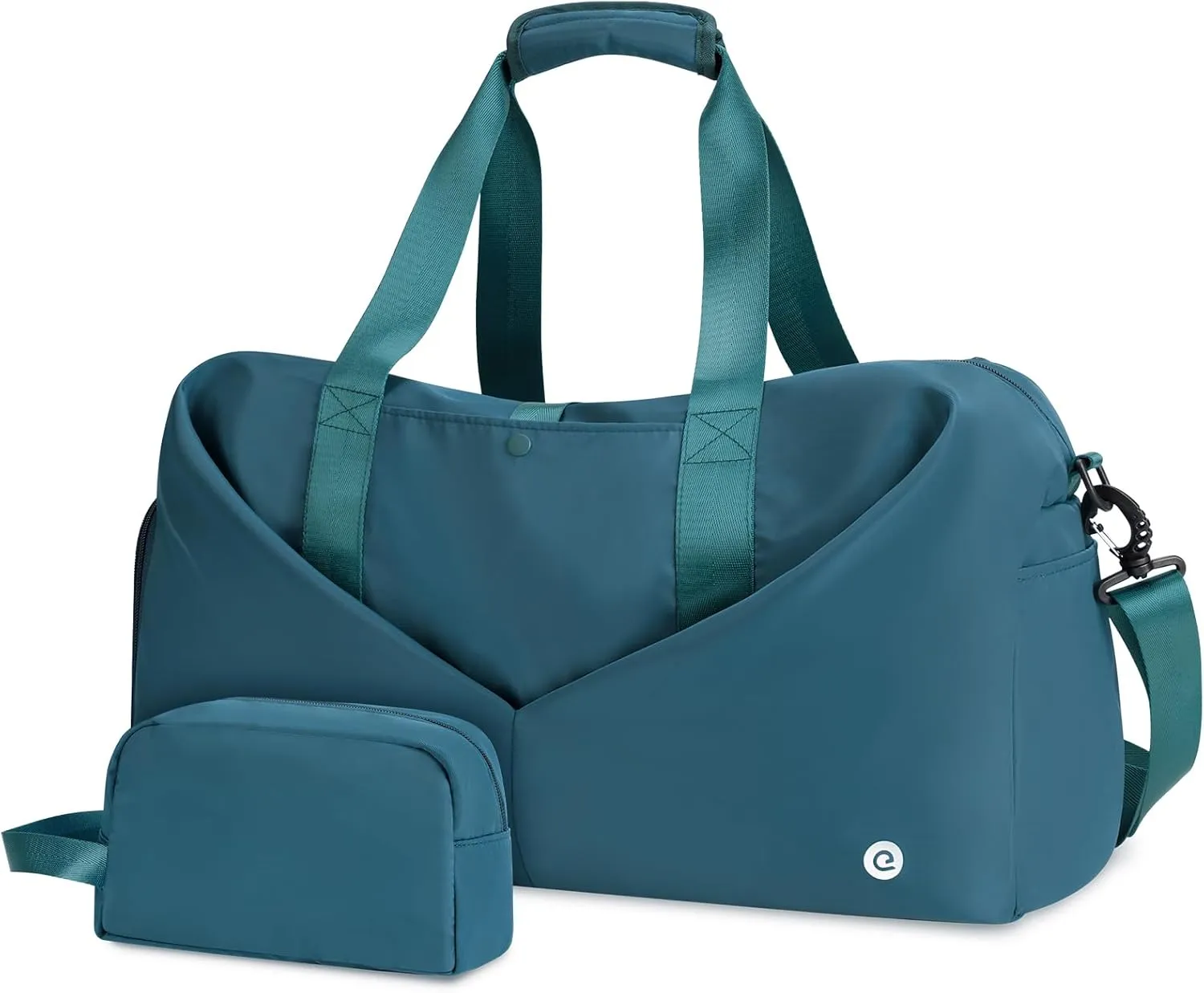 Ceneda 20" Gym Duffel Bag with Wet Pocket Shoes Compartment Portable Overnight Weekender Bag Travel bag Yoga Bag for Women (Teal)