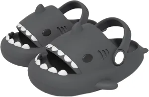 ChayChax Boys Girl Cloud Shark Slides Non-Slip Novelty Open Toe Sandals Extremely Comfy Cushioned Thick Sole Cute Cartoon Shower Slippers Indoor & Outdoor