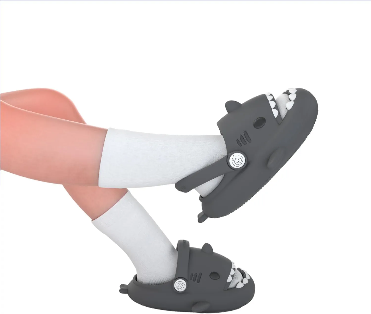 ChayChax Boys Girl Cloud Shark Slides Non-Slip Novelty Open Toe Sandals Extremely Comfy Cushioned Thick Sole Cute Cartoon Shower Slippers Indoor & Outdoor