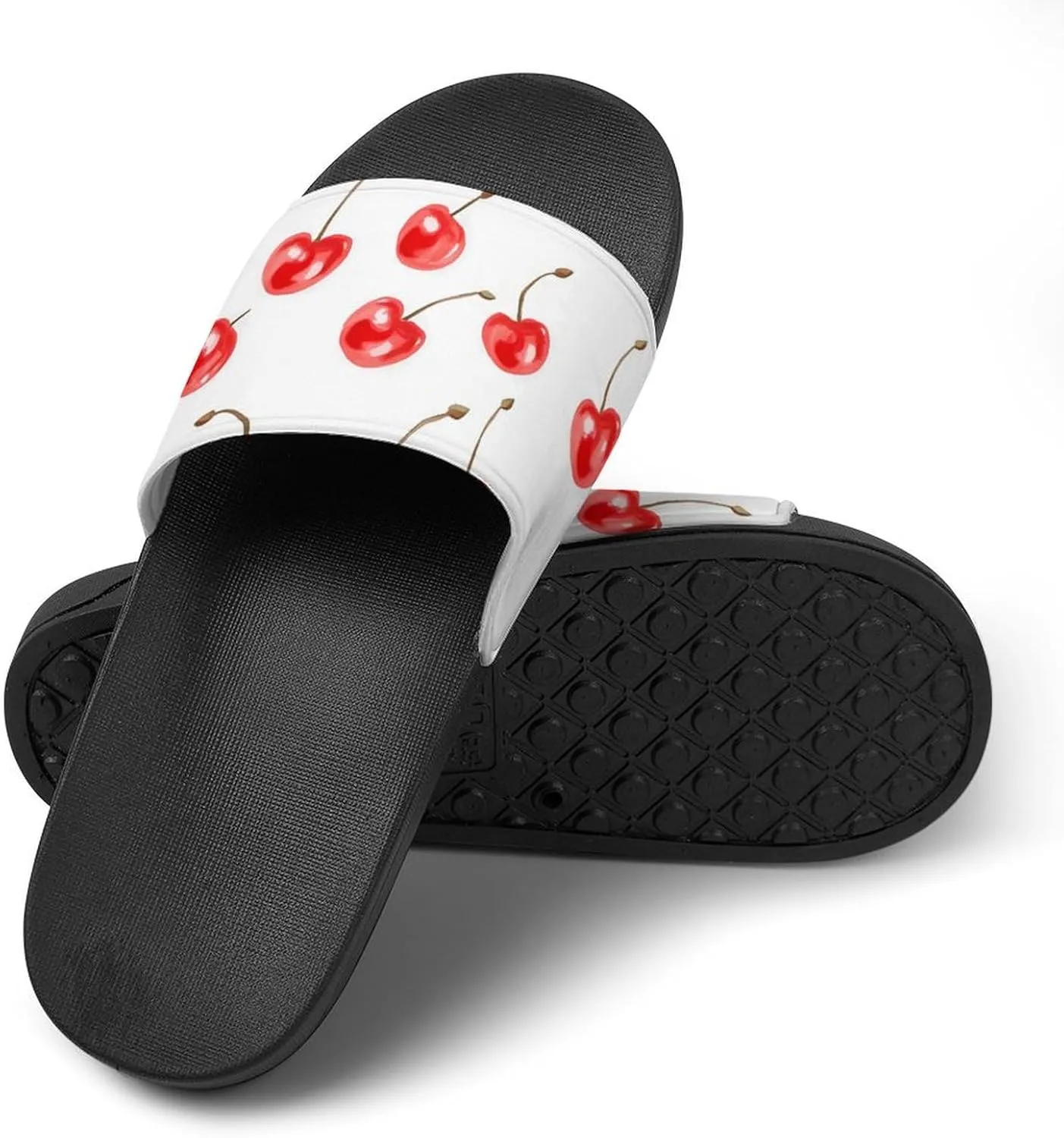 Cherries Slippers Indoor Outdoor Unisex House Slipper Shower Slippers Non-Slip Open Toe Shoes
