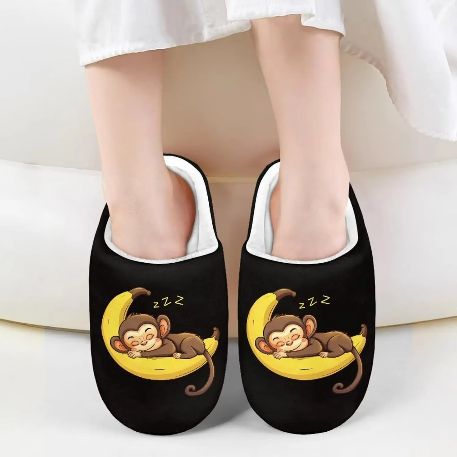 Child Plush Slip on House Slipper Plush Cozy Warm Slippers with Memory Foam