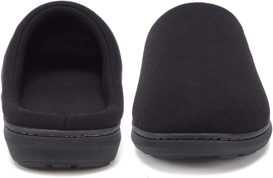 CIOR Unisex Men's and Women's Memory Foam Slippers Comfort Knitted Cotton-Blend Closed Toe Non-Slip House Shoes Removable & Double-sided Insoles Upgraded Version -U120WMT004-1205