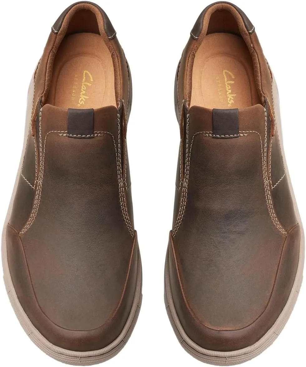 Clarks Men's Mapstone Step Loafer, Beeswax Leather, 7 Wide