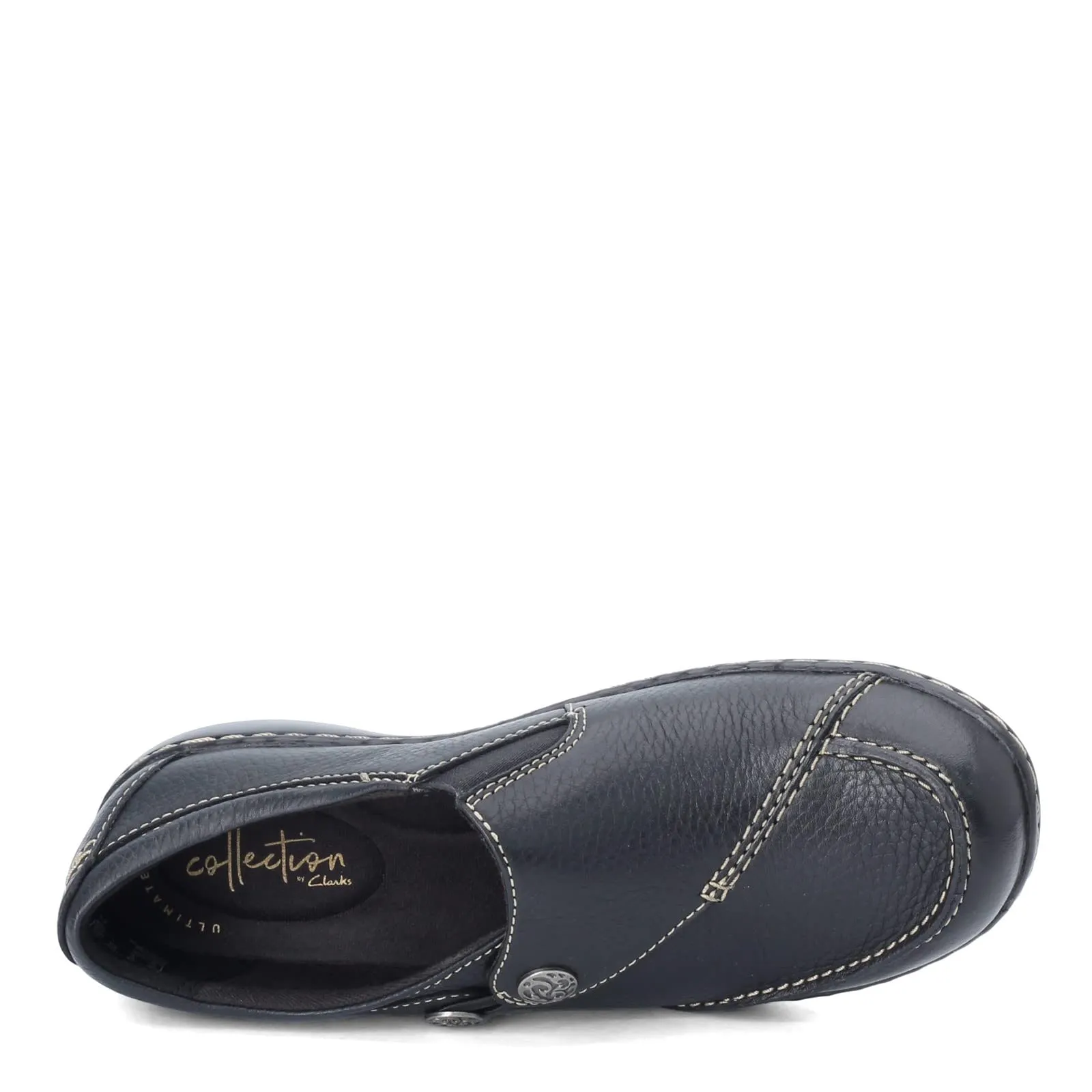 Clarks womens Ashland Lane Q Slip On Loafer, Black, 6.5 US