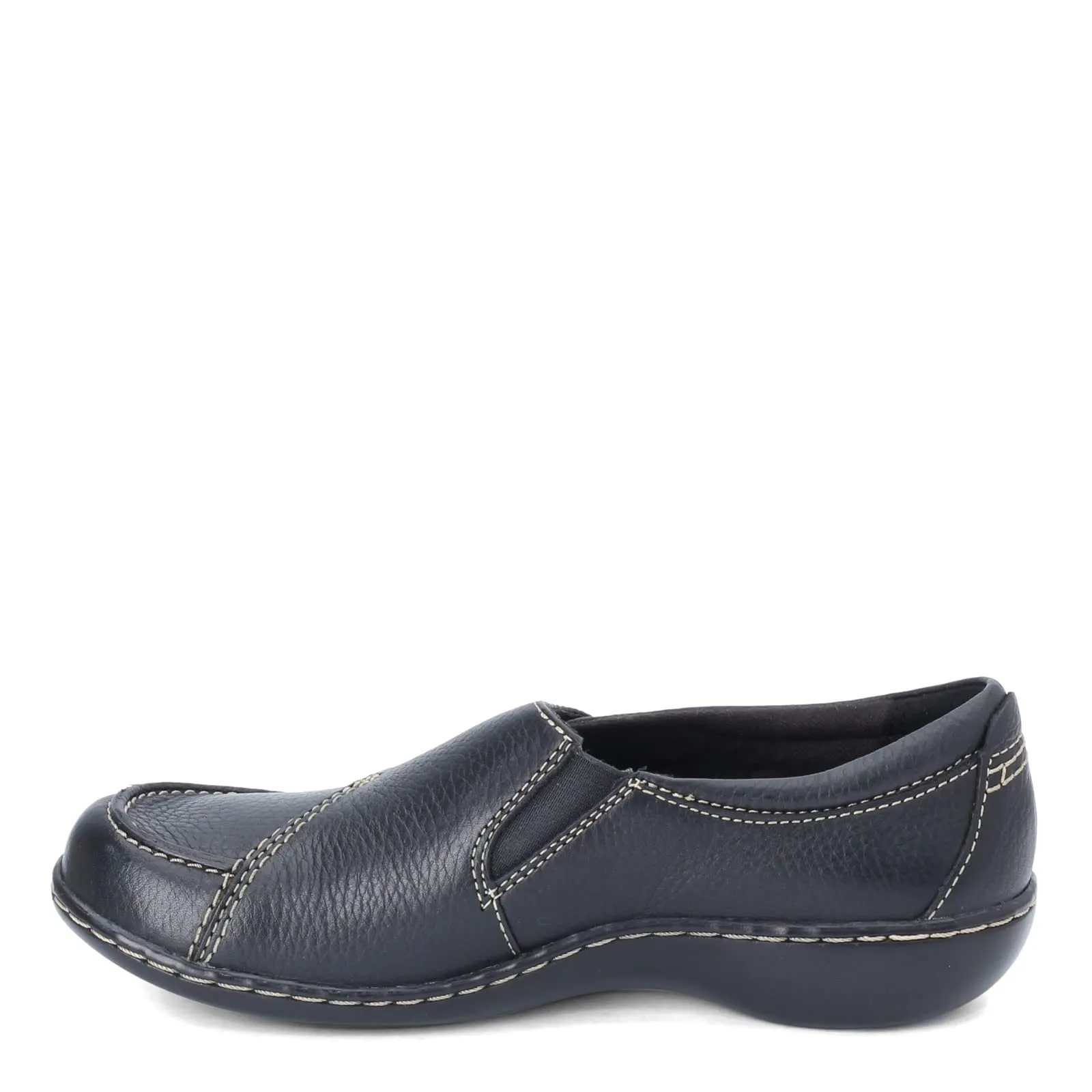 Clarks womens Ashland Lane Q Slip On Loafer, Black, 6.5 US