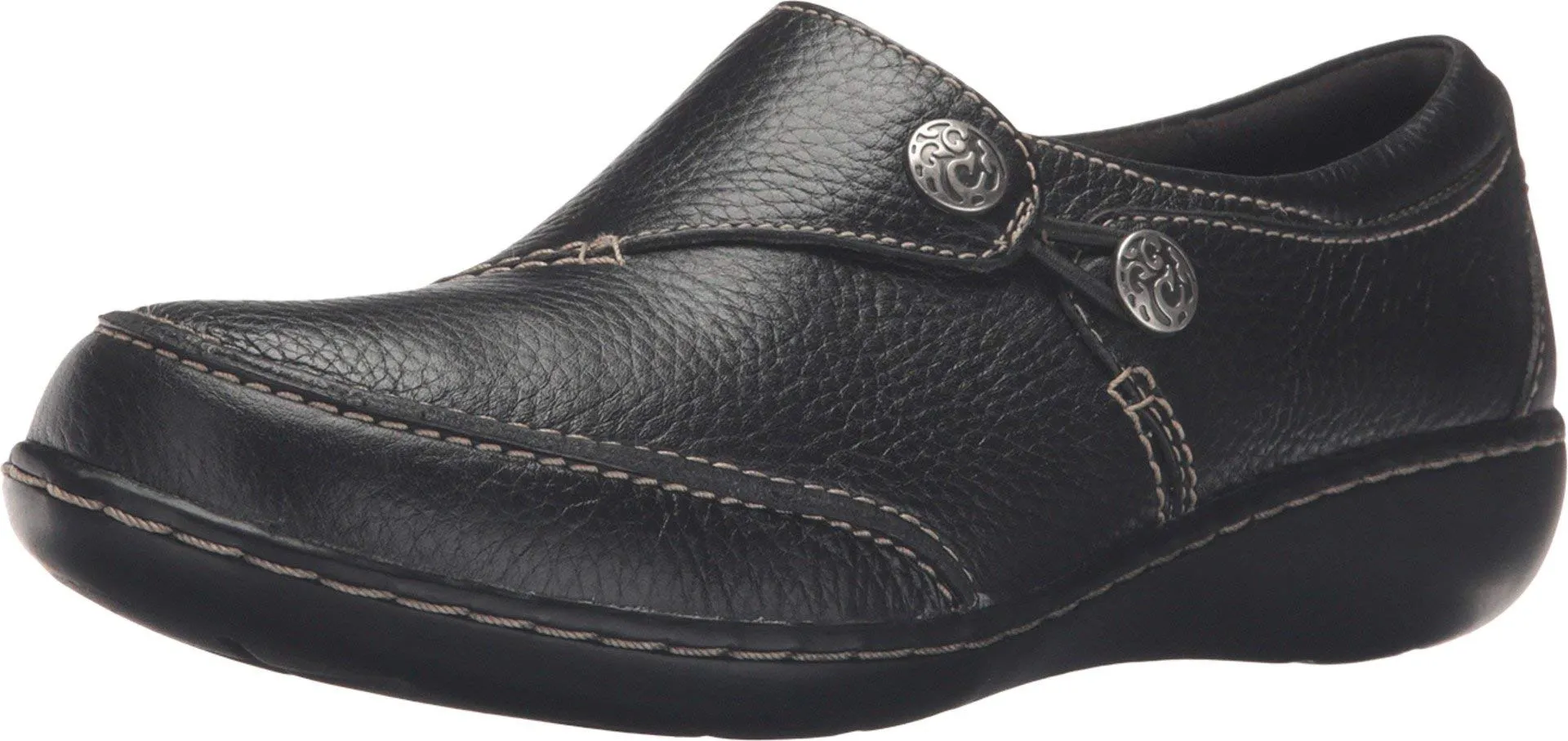 Clarks womens Ashland Lane Q Slip On Loafer, Black, 6.5 US