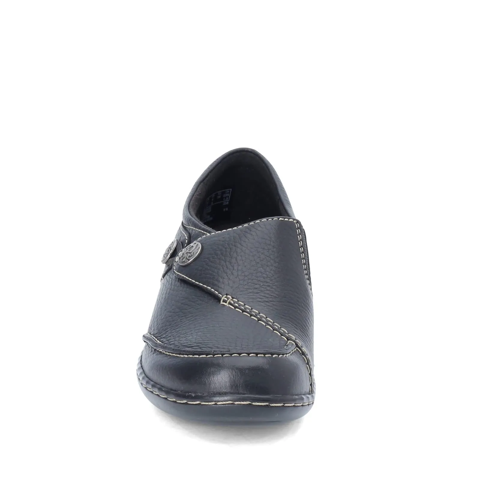 Clarks womens Ashland Lane Q Slip On Loafer, Black, 6.5 US