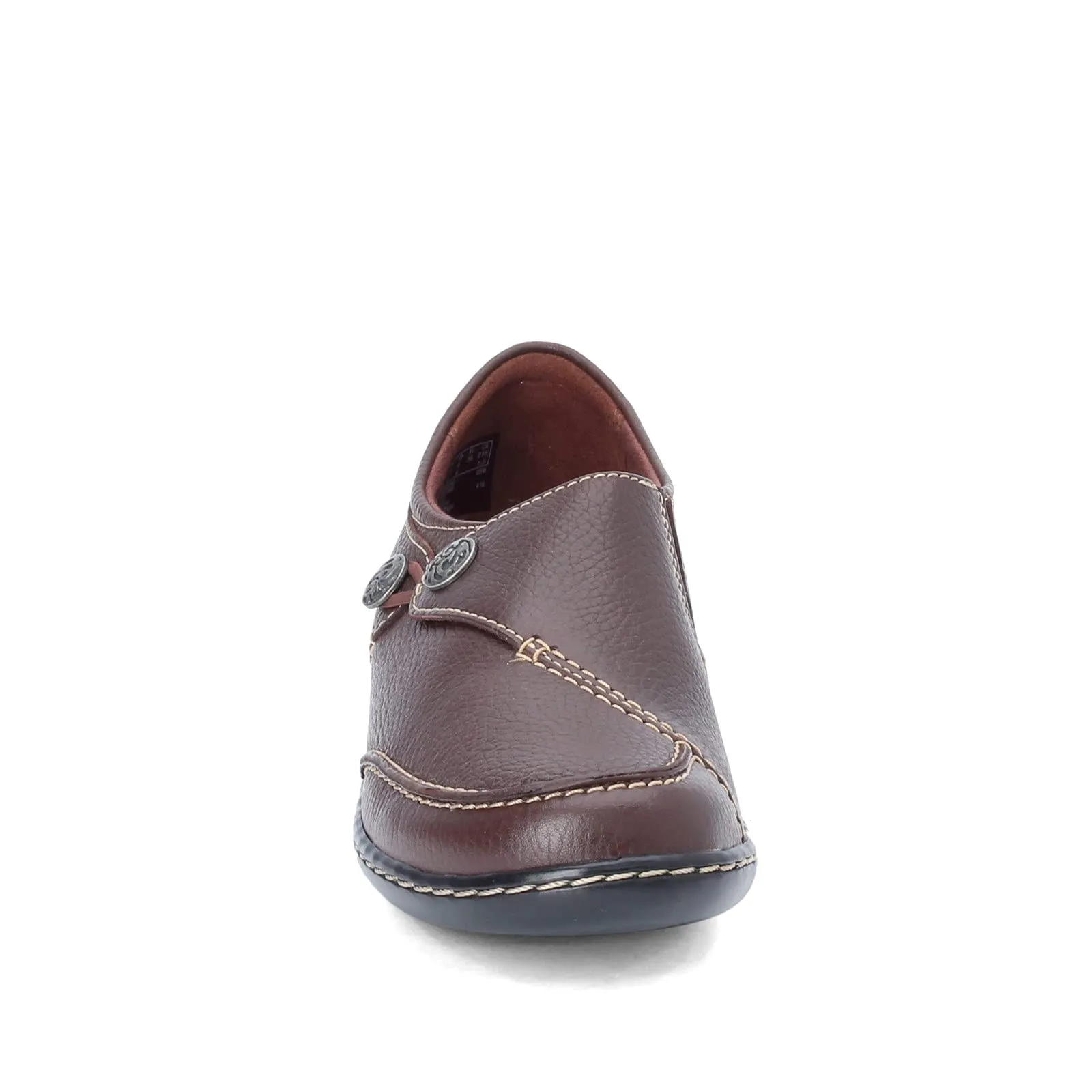 Clarks Women's Ashland Lane Q Slip-On Loafer, Redwood, 8 Wide