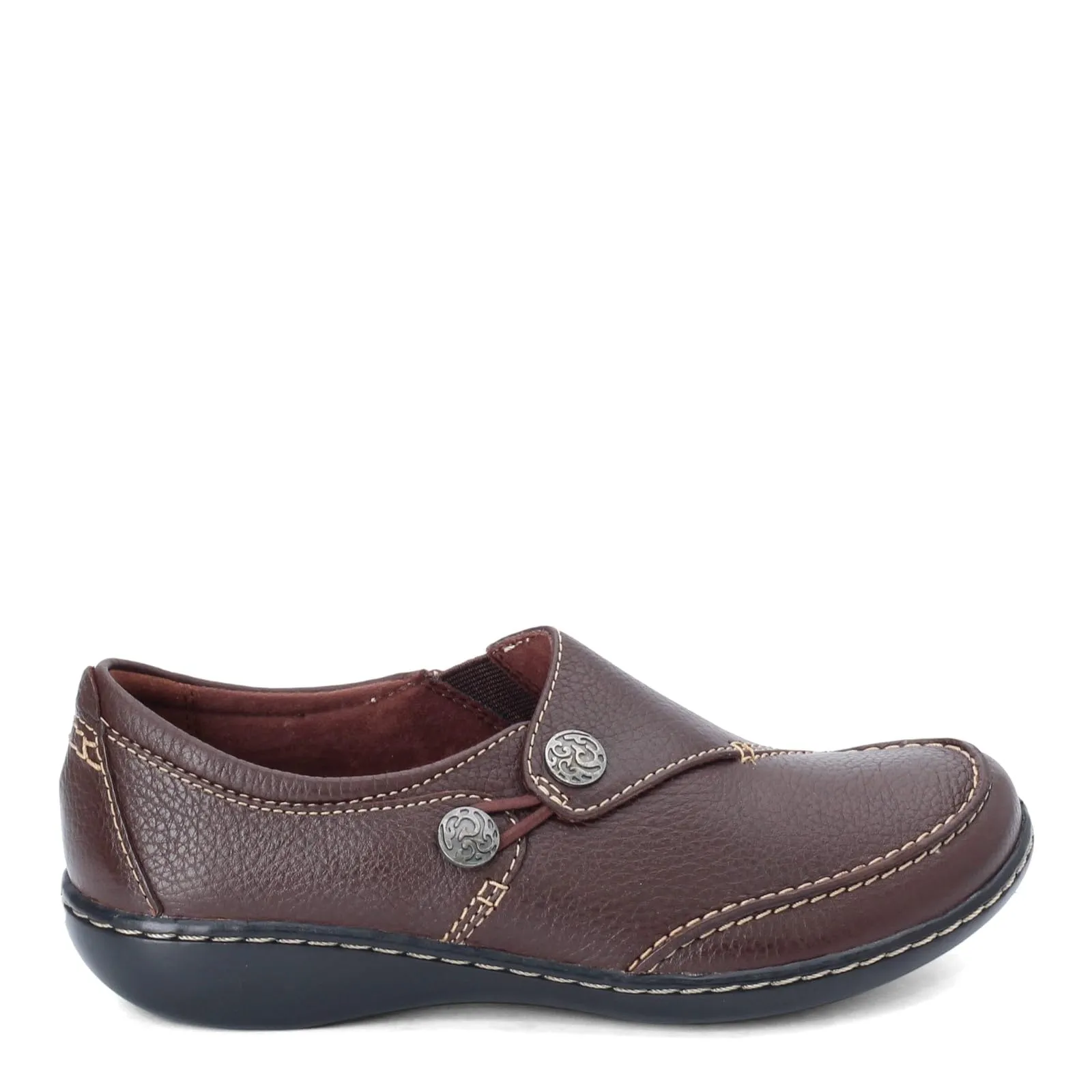 Clarks Women's Ashland Lane Q Slip-On Loafer, Redwood, 8 Wide