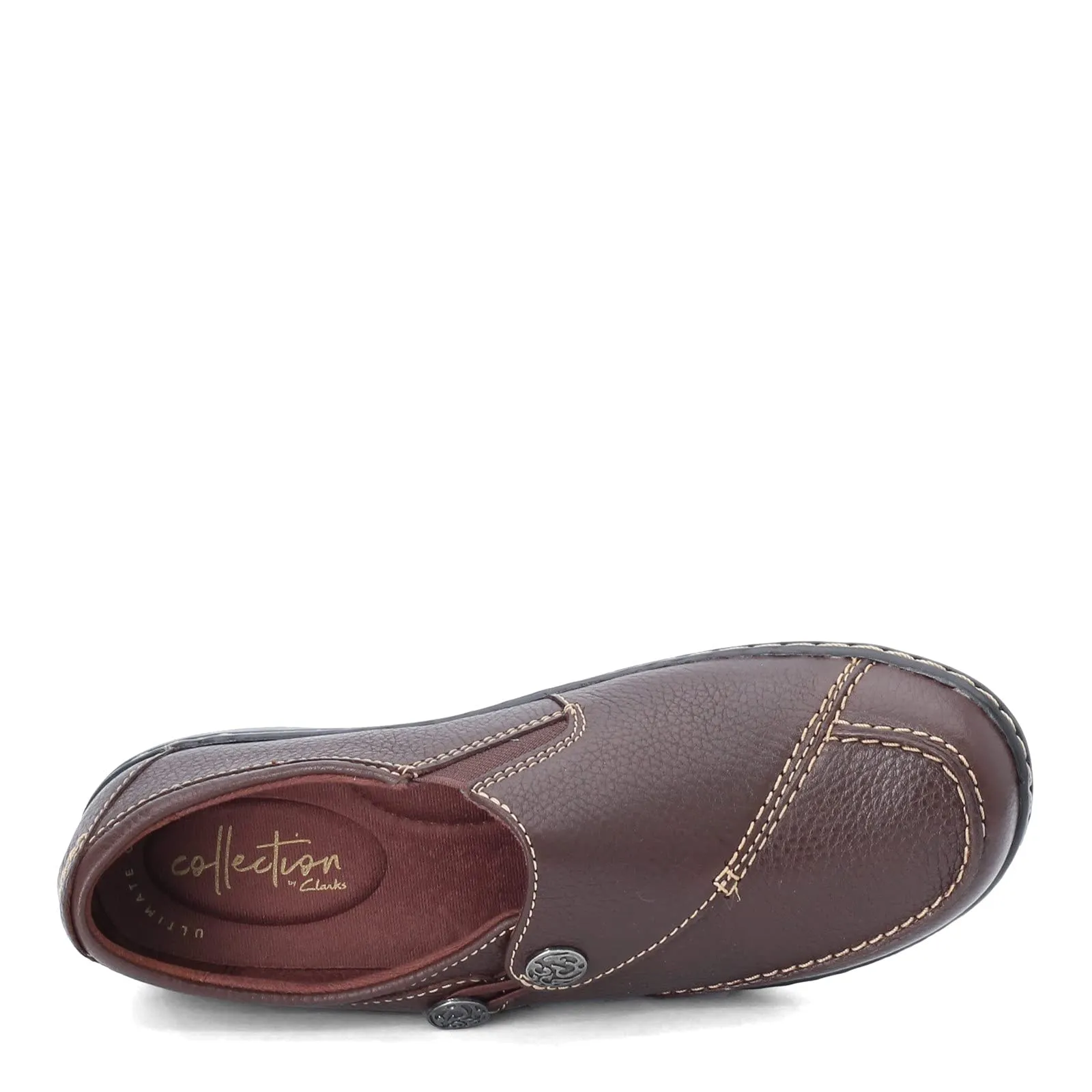 Clarks Women's Ashland Lane Q Slip-On Loafer, Redwood, 8 Wide