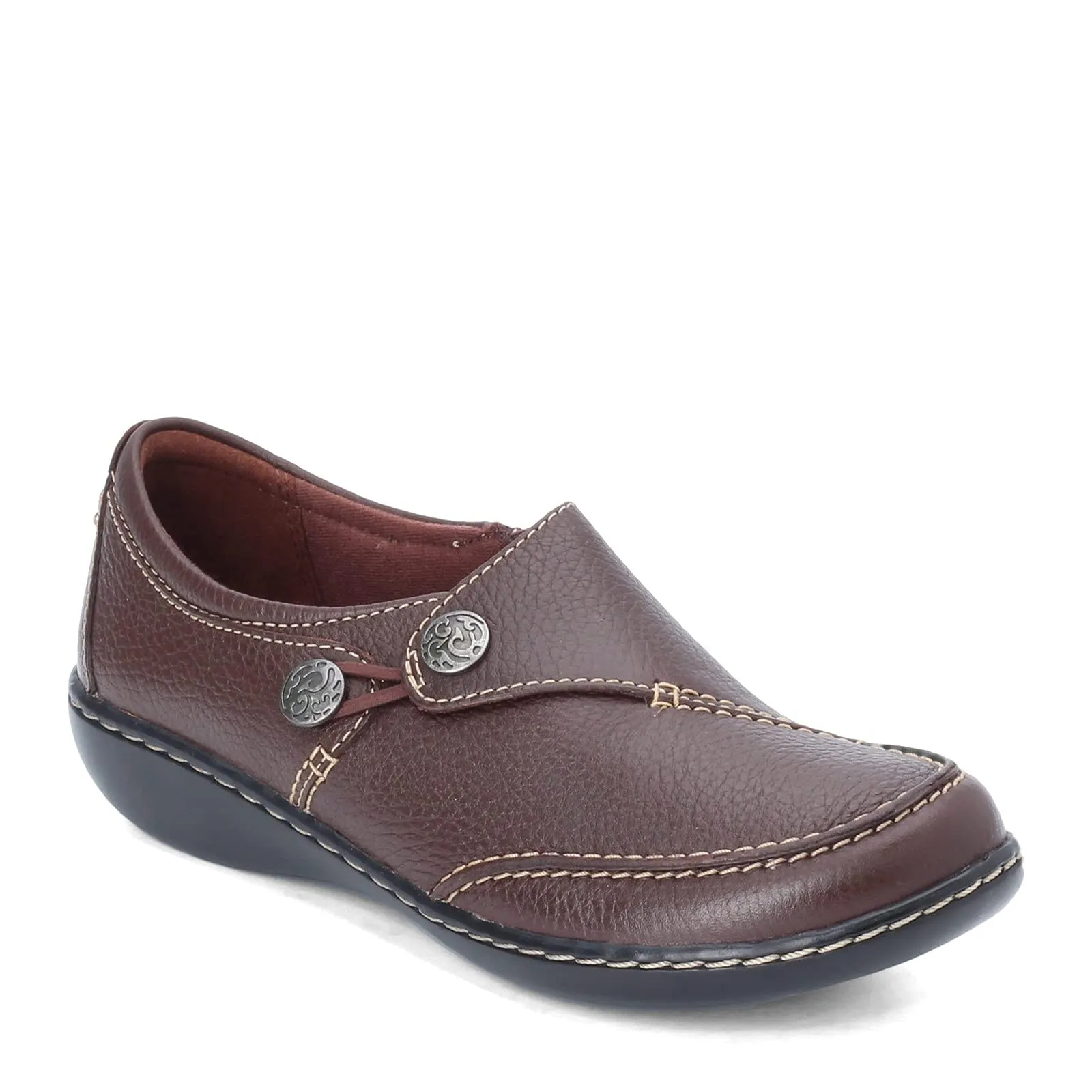 Clarks Women's Ashland Lane Q Slip-On Loafer, Redwood, 8 Wide