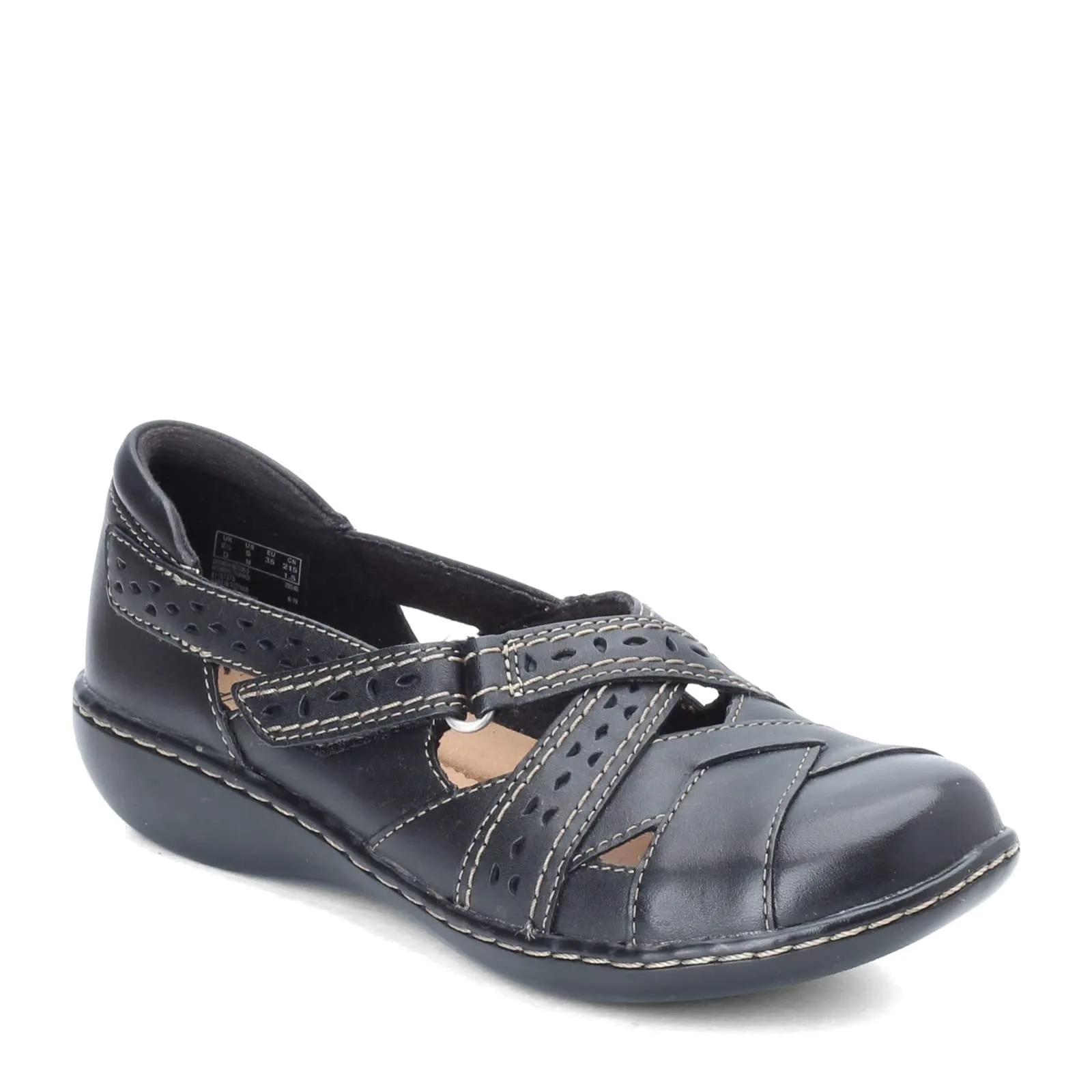 Clarks Women's Ashland Spin Q Slip-On Loafer, Black, 8