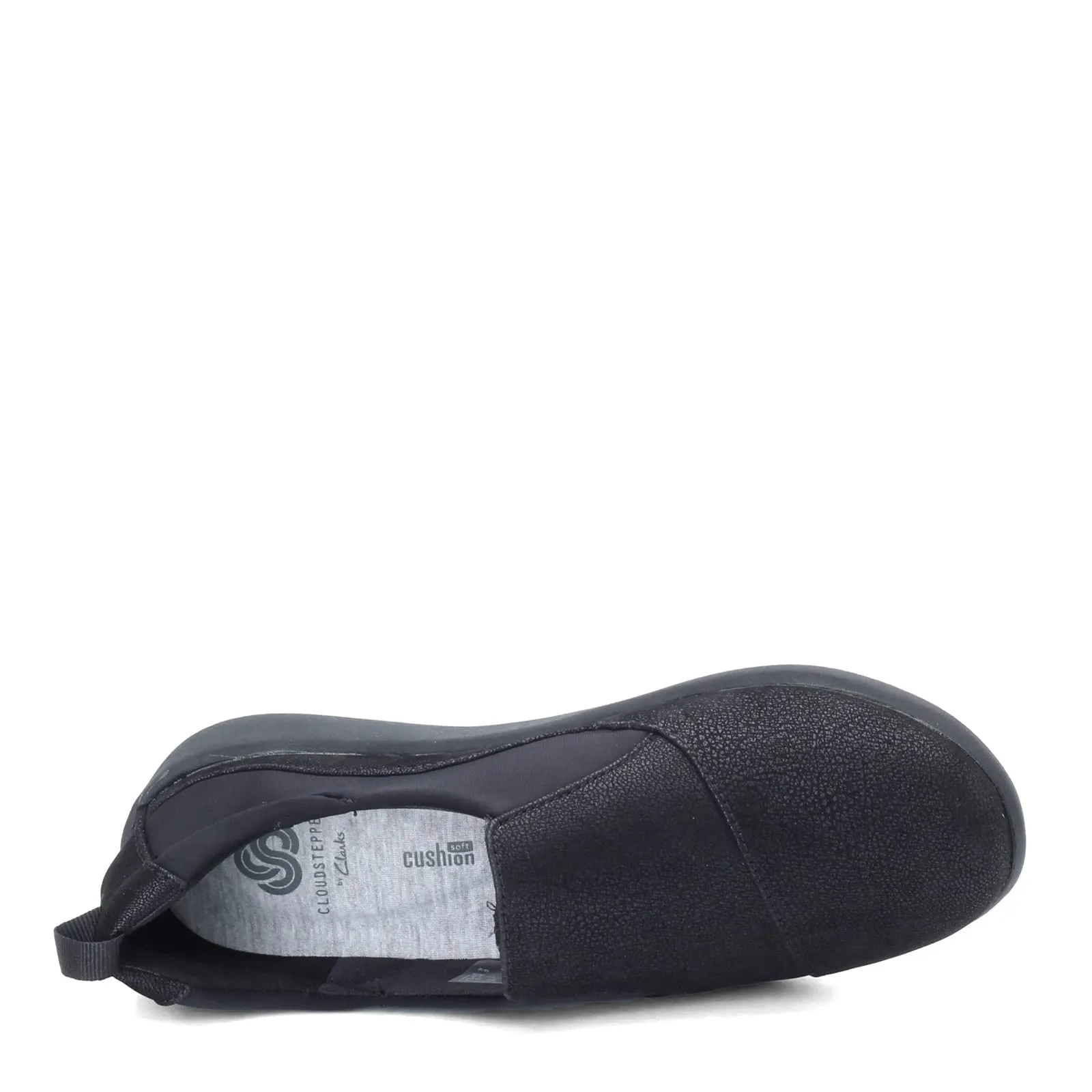 Clarks Women's CloudSteppers Sillian Paz Slip-On Loafer, Black Synthetic Nubuck, 10 M US