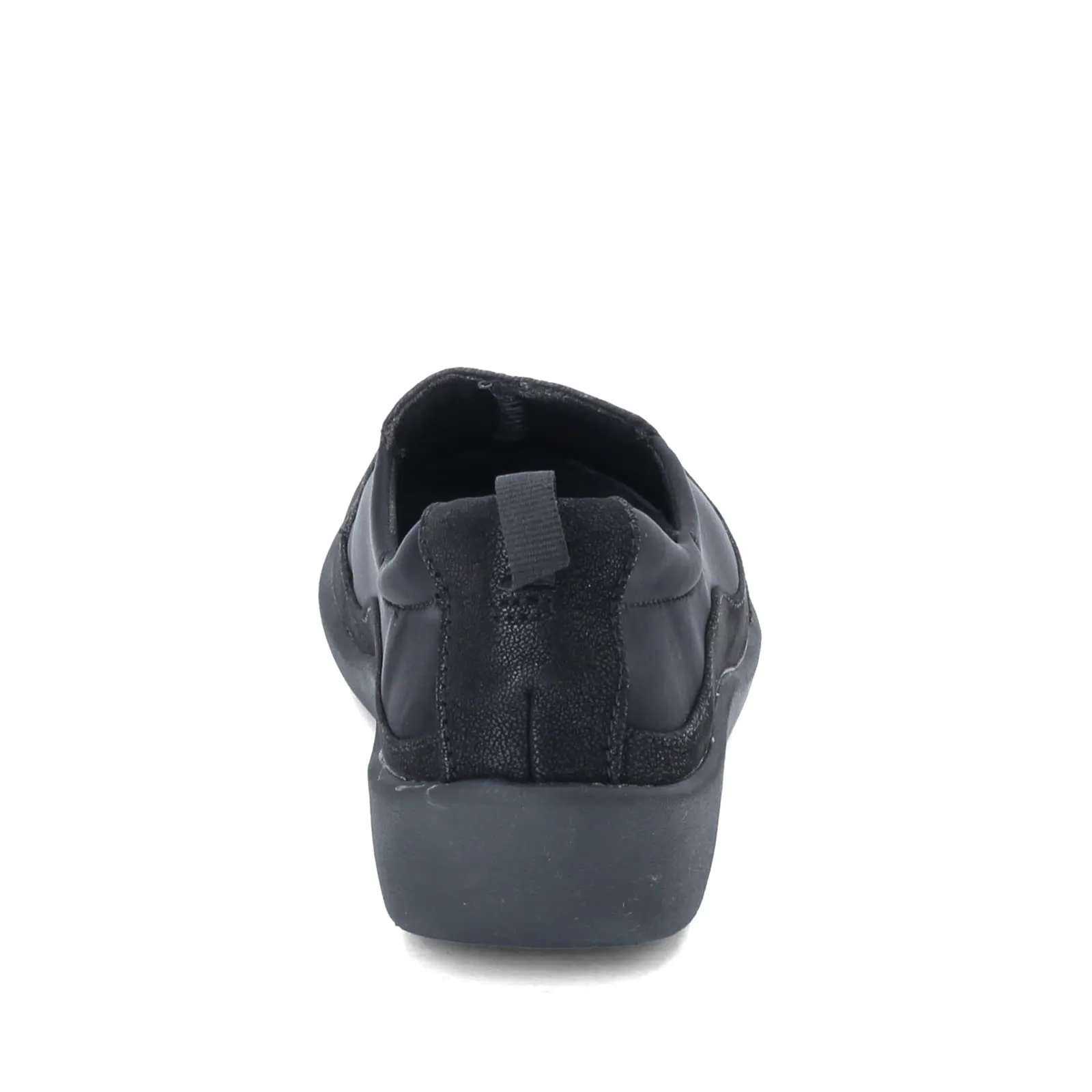 Clarks Women's CloudSteppers Sillian Paz Slip-On Loafer, Black Synthetic Nubuck, 9 W US