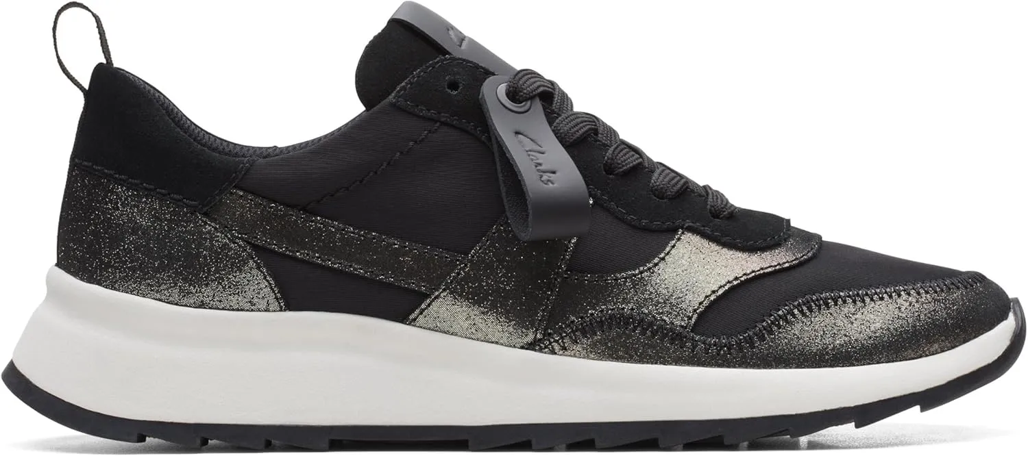 Clarks Women's Dashlite Jazz Trainers, Black Combi, 7