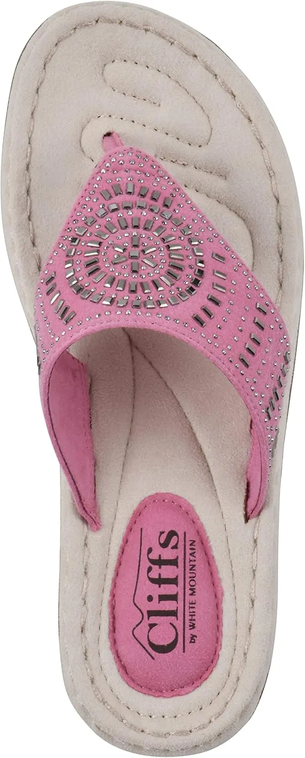 CLIFFS BY WHITE MOUNTAIN Women's Cienna Mini Wedge Flip Flop Sandal