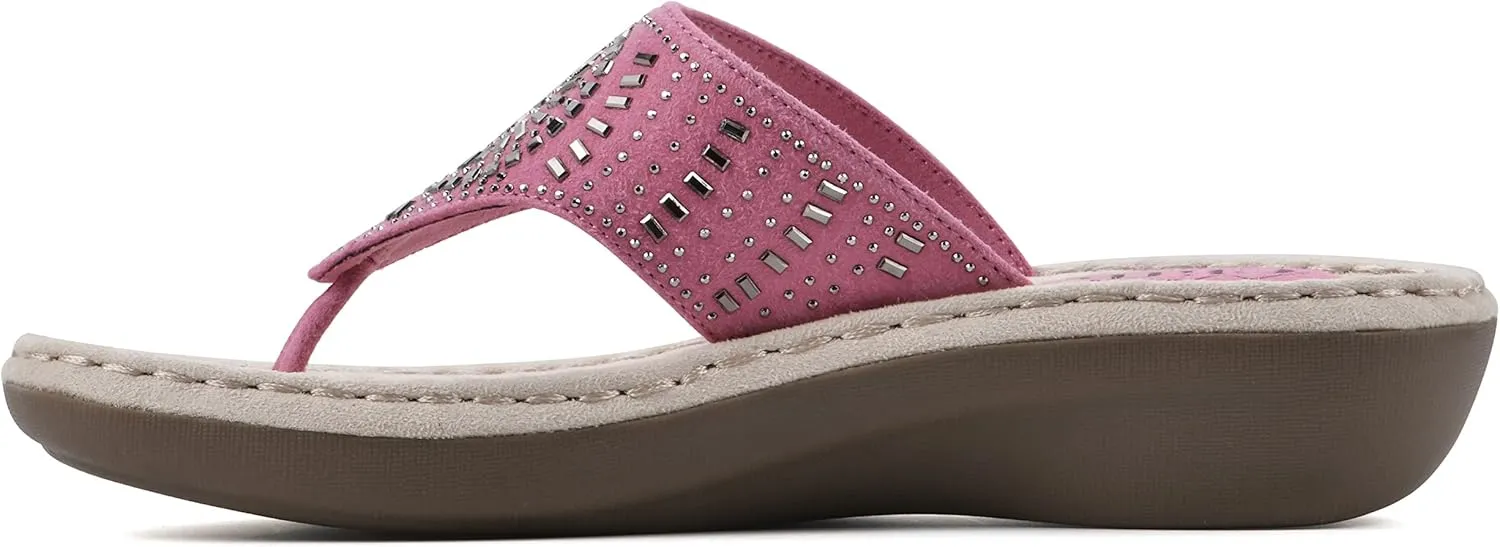 CLIFFS BY WHITE MOUNTAIN Women's Cienna Mini Wedge Flip Flop Sandal