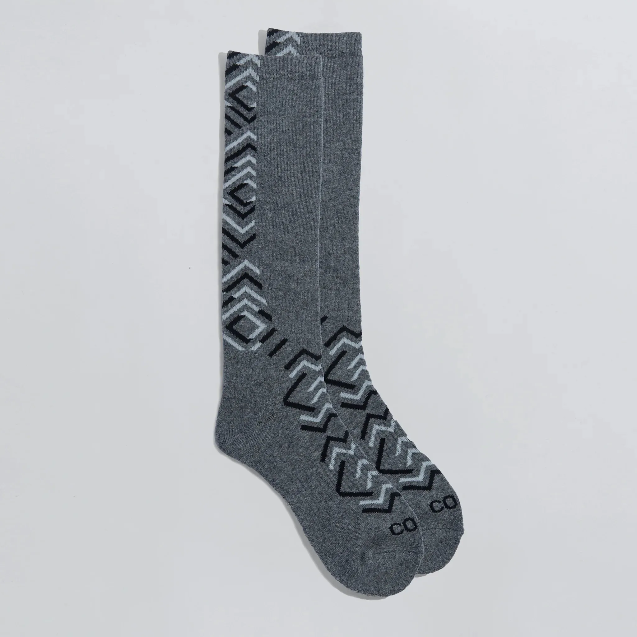 Coal Lightweight Snow Sock Grey Linework