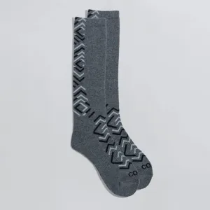 Coal Lightweight Snow Sock Grey Linework