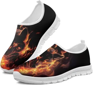 Comfortable Walking Shoes Men Stylish Breathable Tennis Shoes Light No Laces Elastic Breathable Soft EVA Sole Travel Shoes for Athletic US 5-14 White Sole
