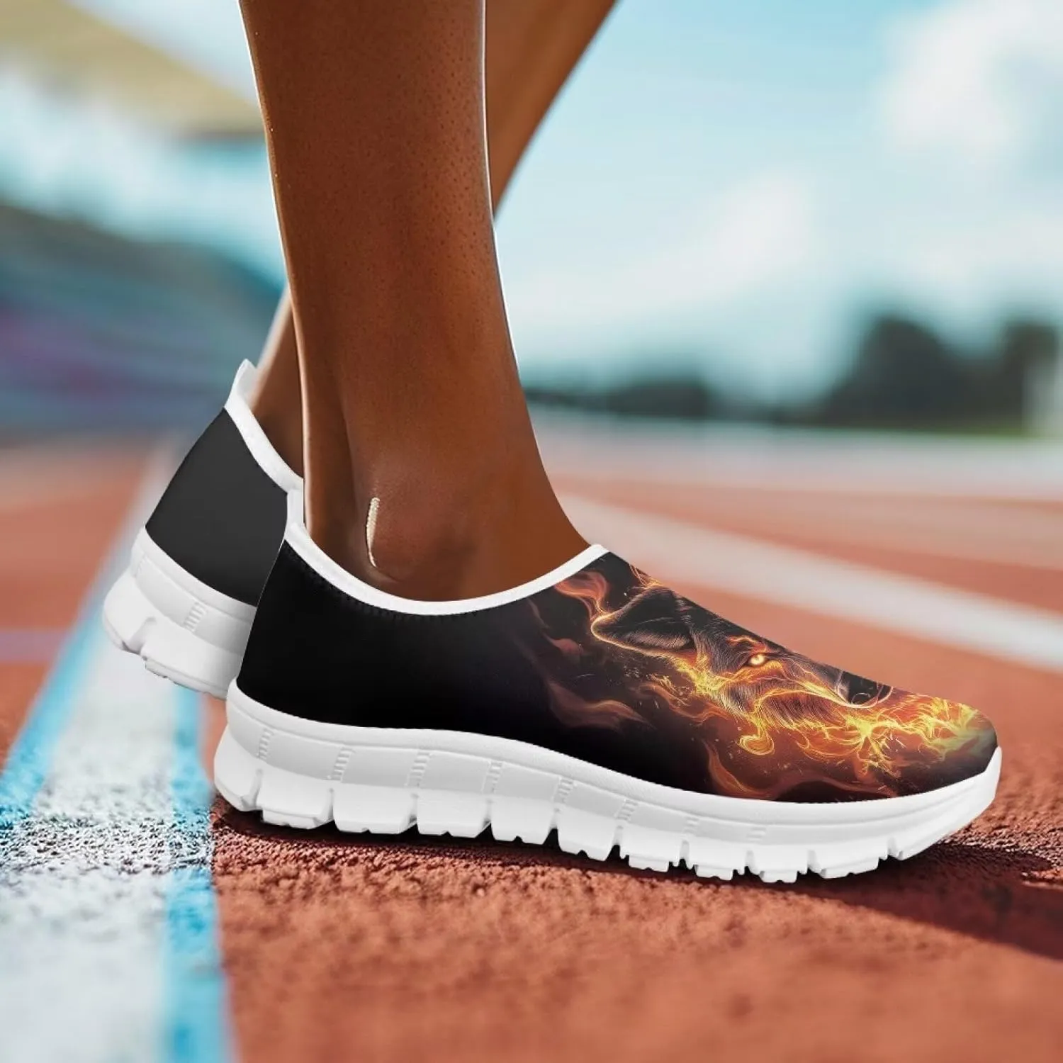 Comfortable Walking Shoes Men Stylish Breathable Tennis Shoes Light No Laces Elastic Breathable Soft EVA Sole Travel Shoes for Athletic US 5-14 White Sole