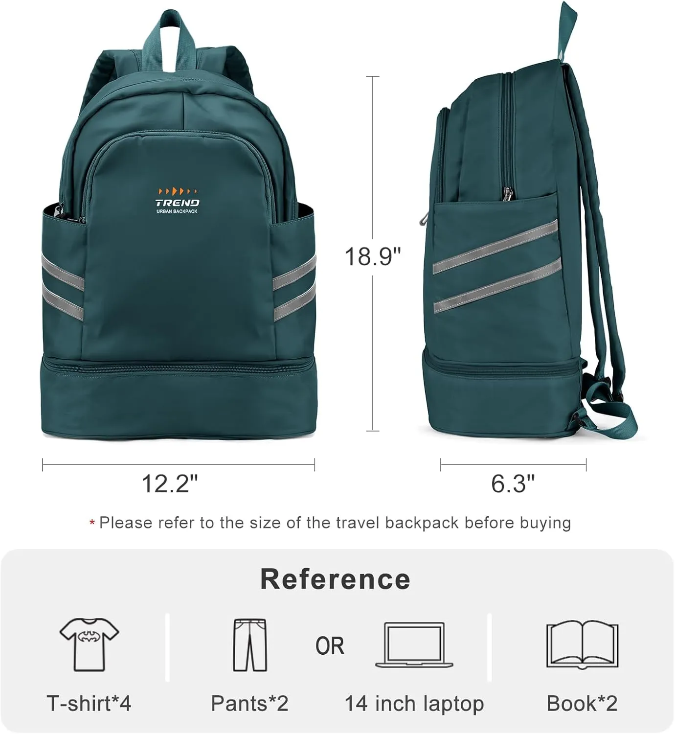 Coofay Gym Backpack for Women - Waterproof, Lightweight, Travel & Workout Sports Bag with Shoe Compartment