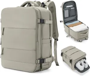 coowoz Travel Backpack Carry On for Women Man Gym Backpack with Laptop Compartment Mochila de Viaje Teacher Personal Item Backpack Rucksack Airplane Accessories Must Haves Brown Small