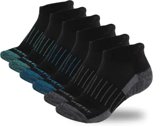 Copper Fit Unisex No Show Sport Socks, Black, Large-X-Large, 3 Pair