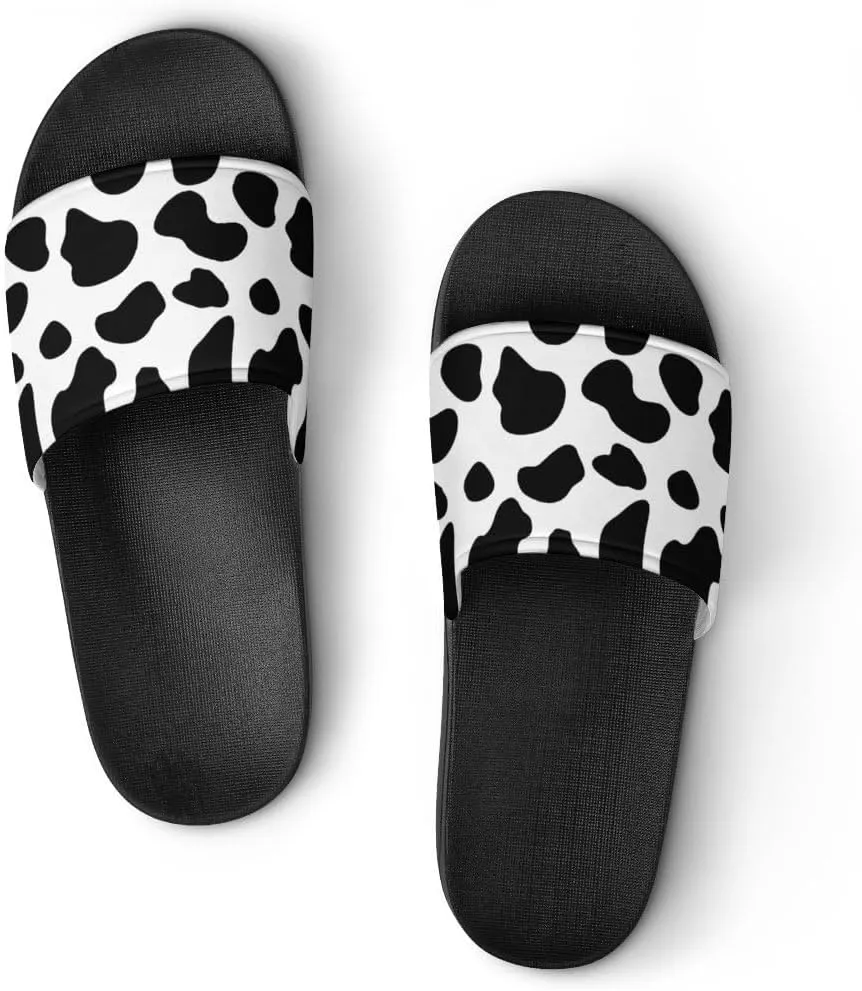 Cow Print Slippers Mens Women Slides Shoes Sandals Non Slip Summer Slipper for Outdoor Beach Home Indoor