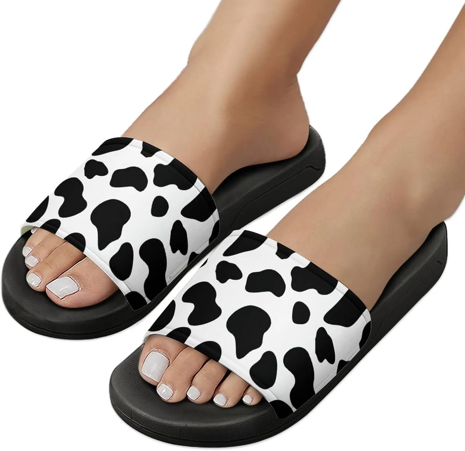 Cow Print Slippers Mens Women Slides Shoes Sandals Non Slip Summer Slipper for Outdoor Beach Home Indoor