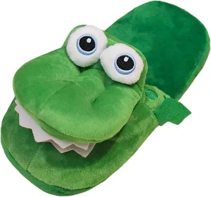 Cozy Crocodile Interactive Mouth Slippers for Women, Boys & Girls - Warm, Non-slip Winter Slippers