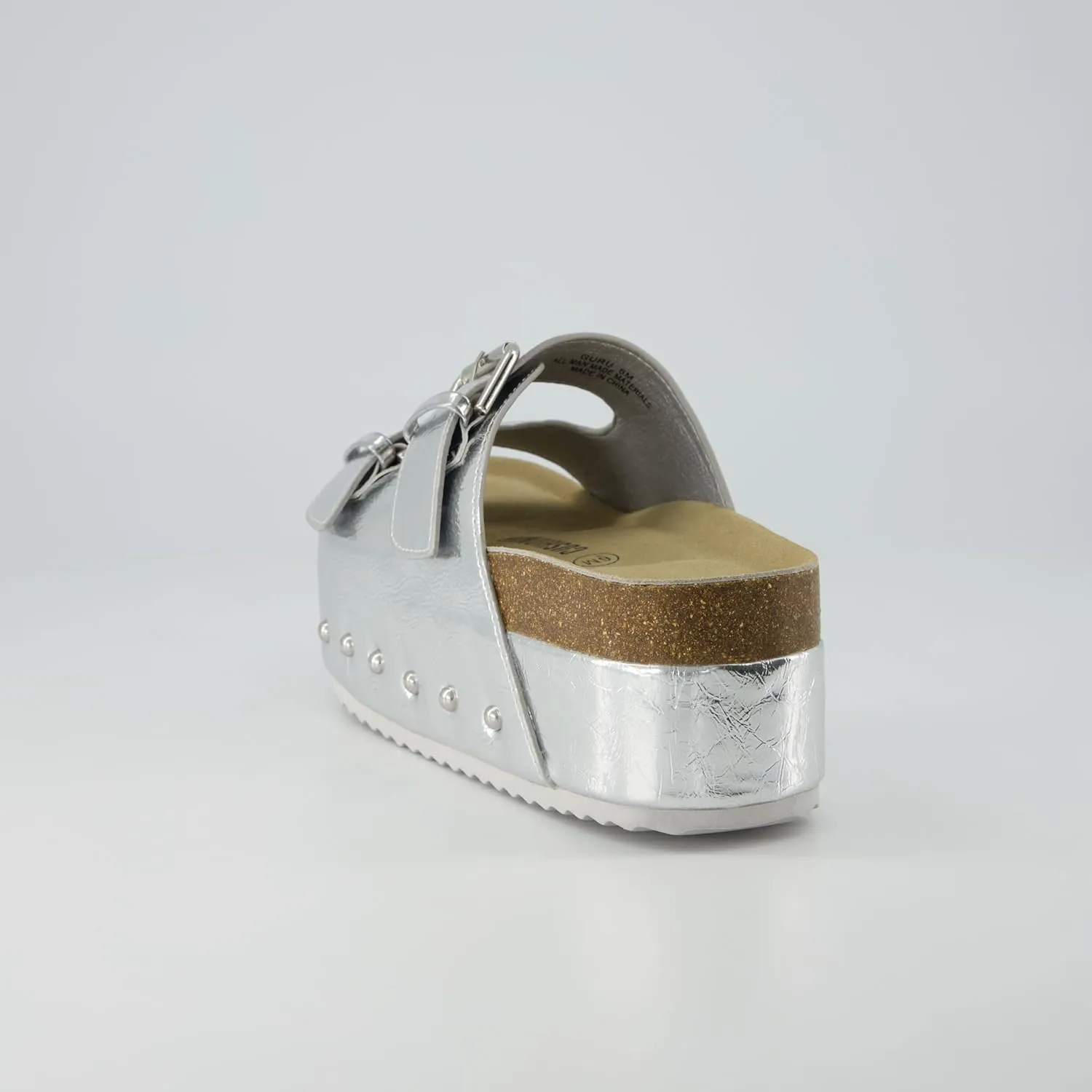 CUSHIONAIRE Women's Guru Genuine Leather footbed platform sandal with  Comfort, Wide Widths Available