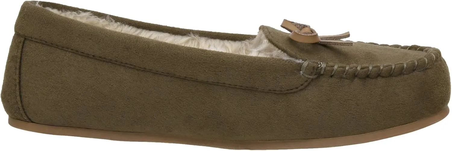 Cushionaire Women's Sabina Moccasin Slipper  Memory Foam
