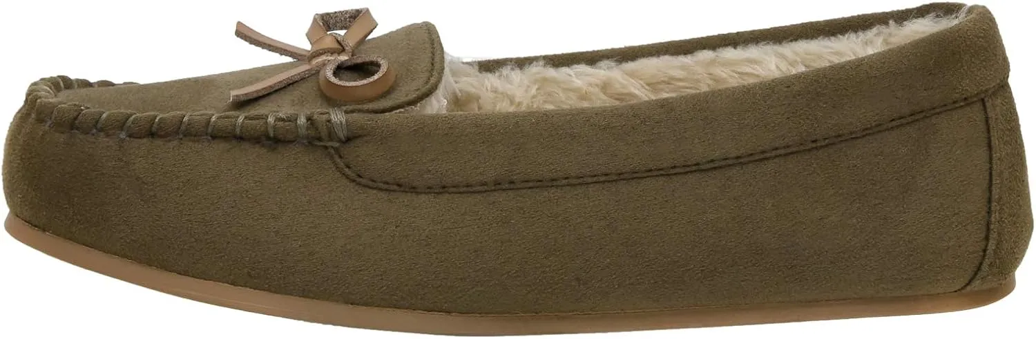 Cushionaire Women's Sabina Moccasin Slipper  Memory Foam