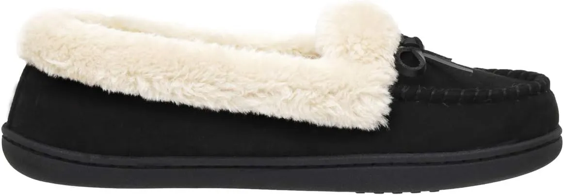 CUSHIONAIRE Women's Sierra Moccasin Slipper  Memory Foam