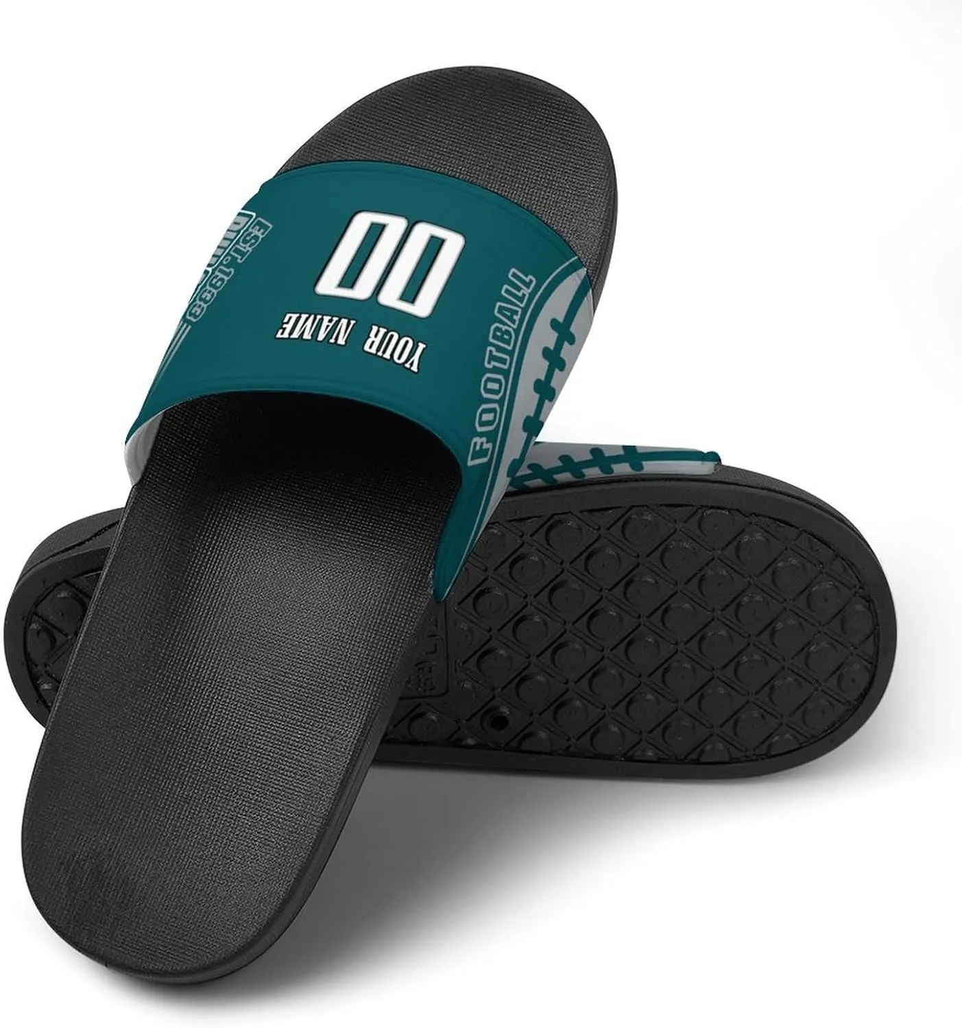 Custom Personalized Home Slippers-Non-slip,Indoor Outdoor Slippers,Beach Shoe Custom Name and Number,Gift For Men,Women.