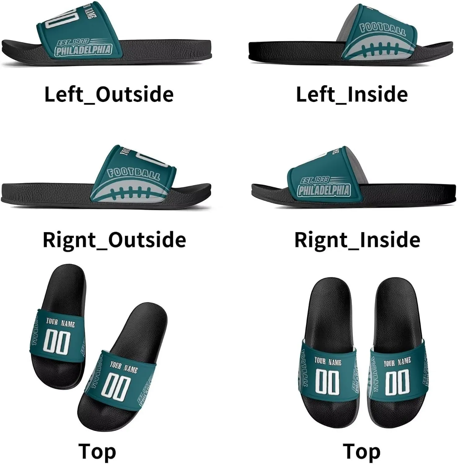 Custom Personalized Home Slippers-Non-slip,Indoor Outdoor Slippers,Beach Shoe Custom Name and Number,Gift For Men,Women.