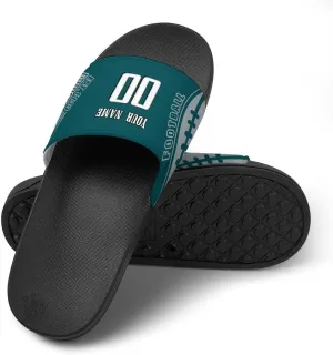 Custom Personalized Home Slippers-Non-slip,Indoor Outdoor Slippers,Beach Shoe Custom Name and Number,Gift For Men,Women.